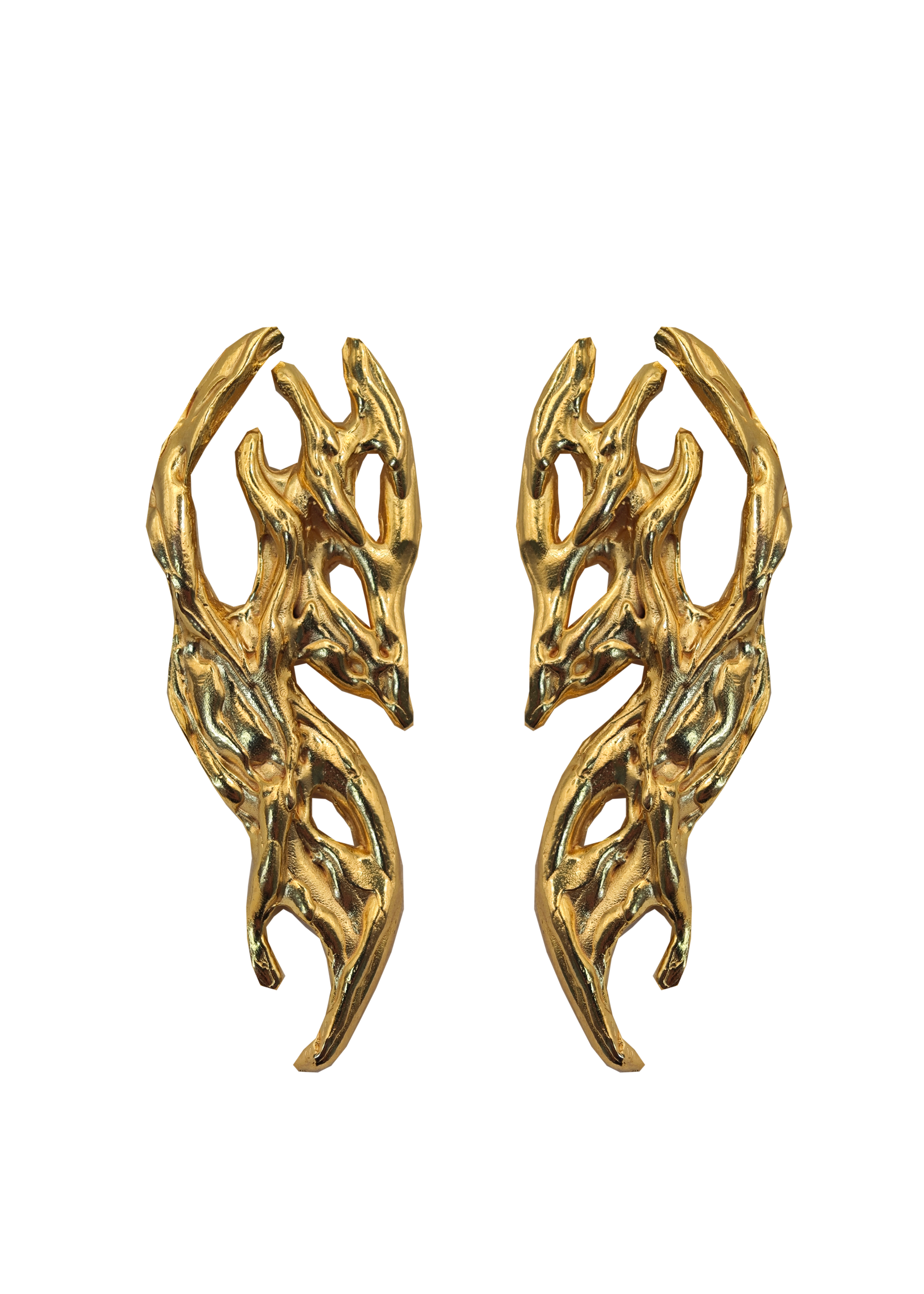 L EARRINGS - Gold plated